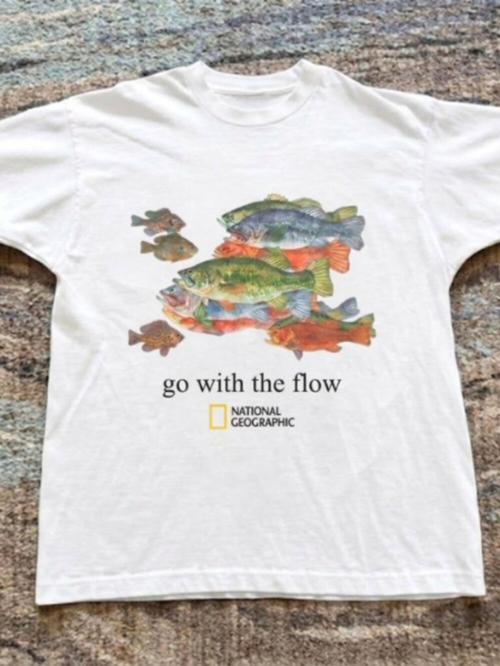 National Geographic "Go With The Flow" Fish Graphic T-Shirt